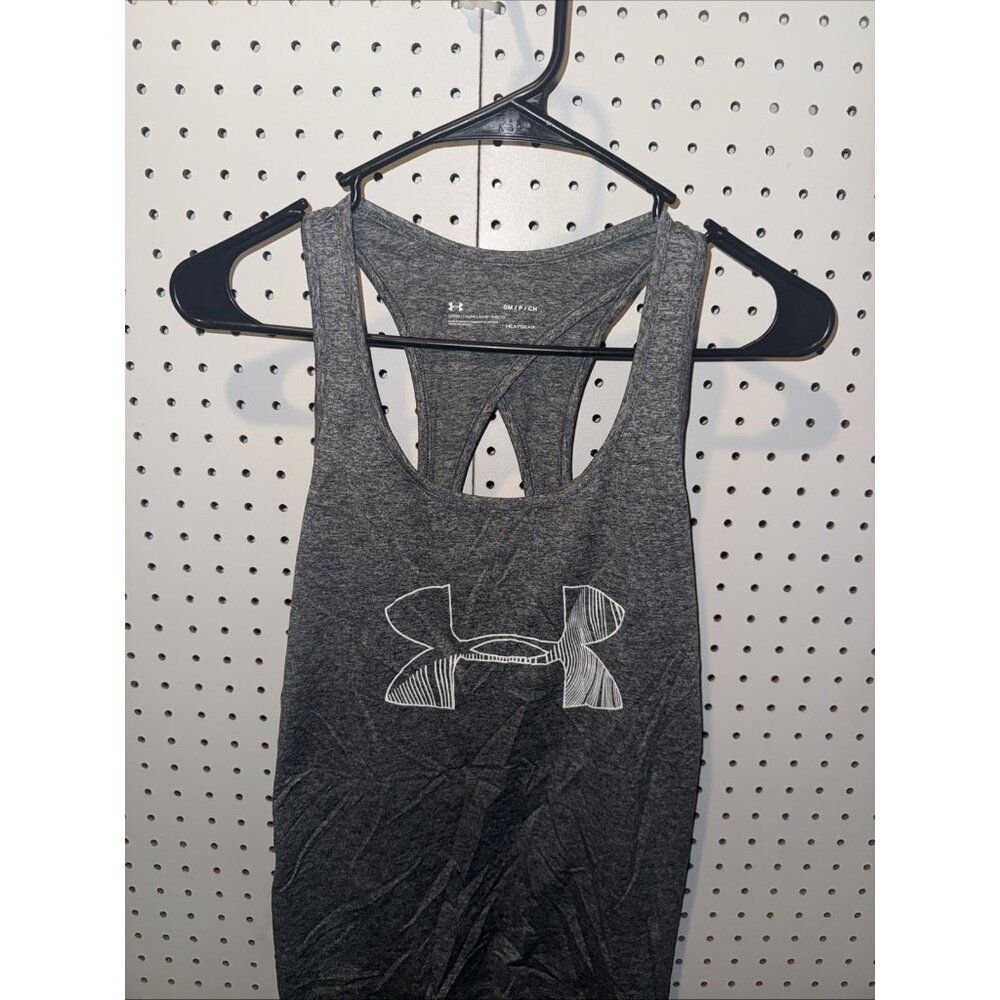 Under Armour Women’s Performance Tank Top S Gray Athletic Fitness Gym